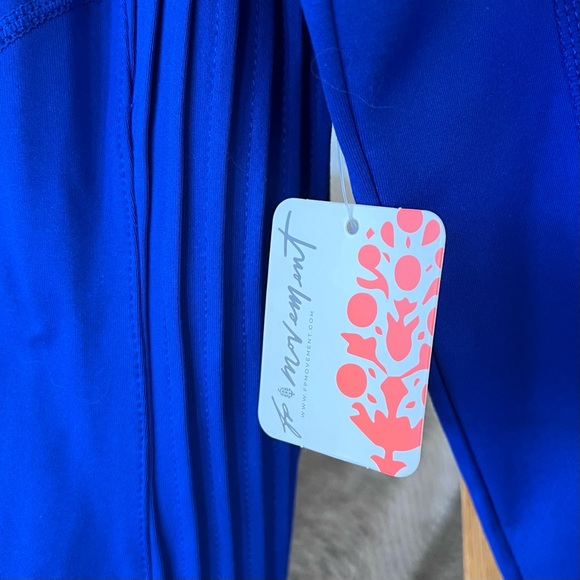 NEW Free People Movement Playin For Keeps Zip Hoodie Layer Sapphire Skies Combo - Picture 8 of 13